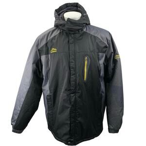 Outdoor Sport Men's Black Full Zip Long Sleeve Hooded Windbreaker Jacket Sz 3XL